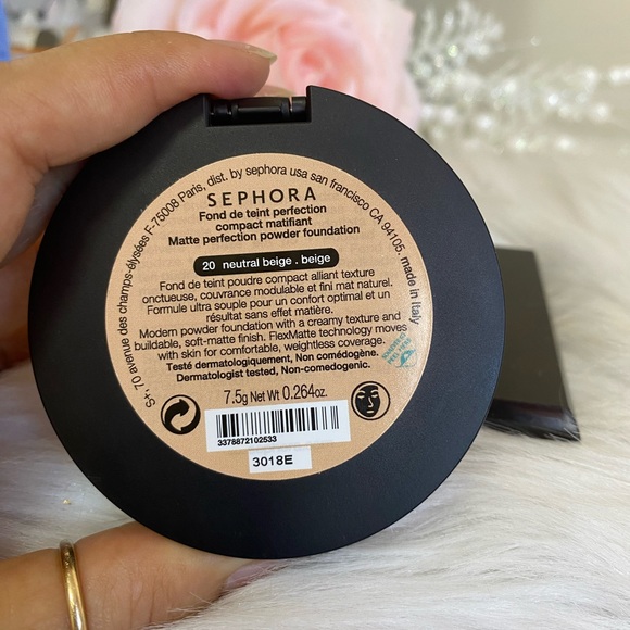 SEPHORA MATTE PERFECTION POWDER FOUNDATION COLOR 20 NEUTRAL BEIGE 7.5g/0.26 OZ - Picture 2 of 4